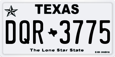 TX license plate DQR3775