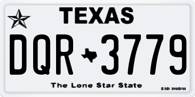 TX license plate DQR3779