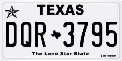 TX license plate DQR3795