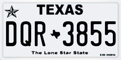 TX license plate DQR3855