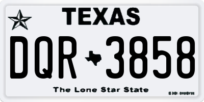 TX license plate DQR3858