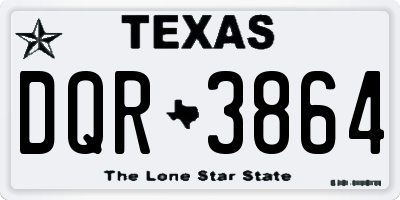 TX license plate DQR3864