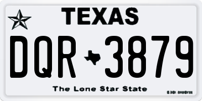 TX license plate DQR3879