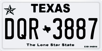 TX license plate DQR3887