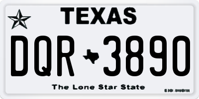 TX license plate DQR3890