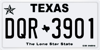 TX license plate DQR3901