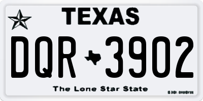 TX license plate DQR3902