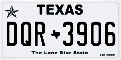 TX license plate DQR3906