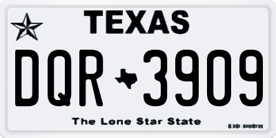 TX license plate DQR3909
