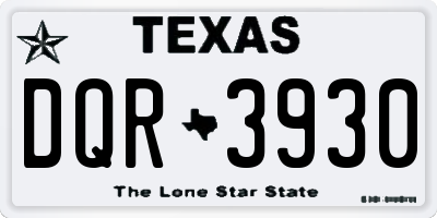TX license plate DQR3930