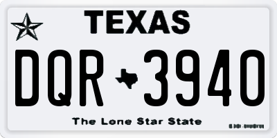 TX license plate DQR3940