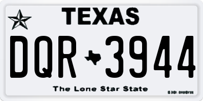 TX license plate DQR3944