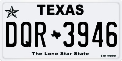 TX license plate DQR3946