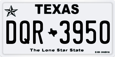 TX license plate DQR3950