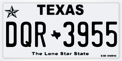 TX license plate DQR3955