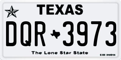 TX license plate DQR3973
