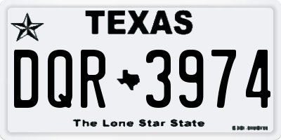 TX license plate DQR3974
