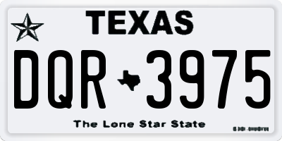 TX license plate DQR3975
