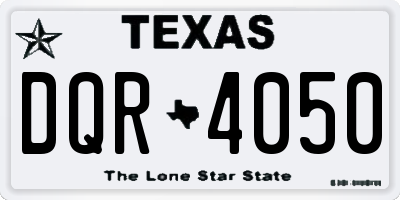 TX license plate DQR4050