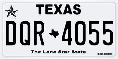 TX license plate DQR4055