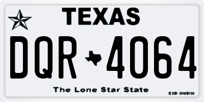 TX license plate DQR4064