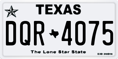 TX license plate DQR4075