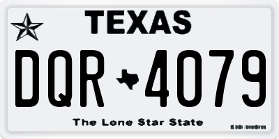 TX license plate DQR4079