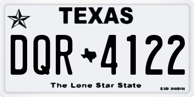 TX license plate DQR4122
