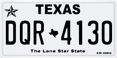 TX license plate DQR4130