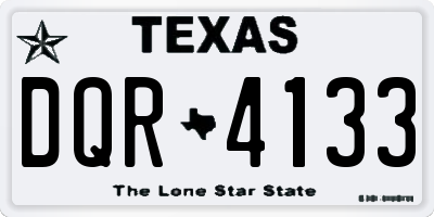 TX license plate DQR4133