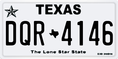 TX license plate DQR4146