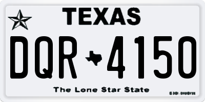 TX license plate DQR4150