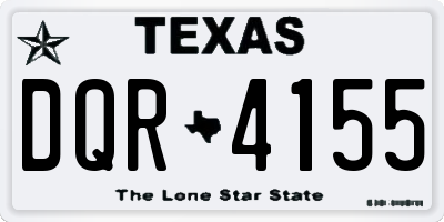 TX license plate DQR4155