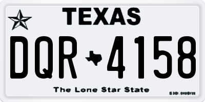 TX license plate DQR4158