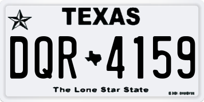TX license plate DQR4159