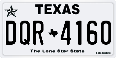 TX license plate DQR4160
