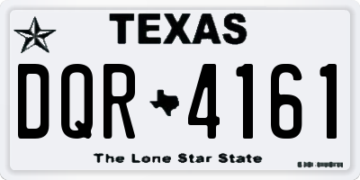 TX license plate DQR4161