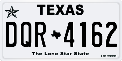 TX license plate DQR4162