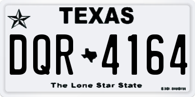 TX license plate DQR4164