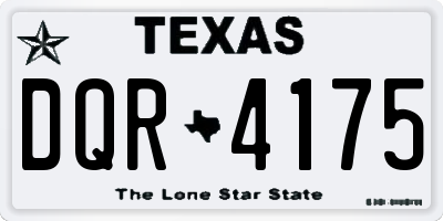 TX license plate DQR4175