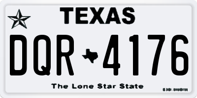 TX license plate DQR4176
