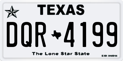 TX license plate DQR4199