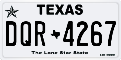 TX license plate DQR4267