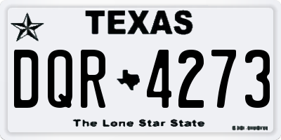 TX license plate DQR4273