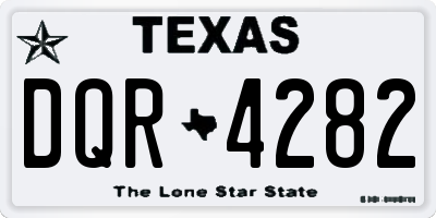 TX license plate DQR4282