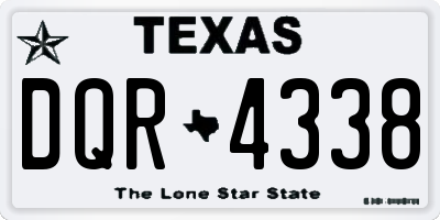 TX license plate DQR4338