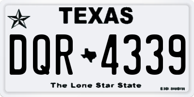 TX license plate DQR4339