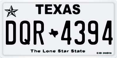 TX license plate DQR4394