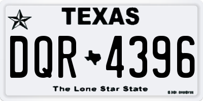 TX license plate DQR4396