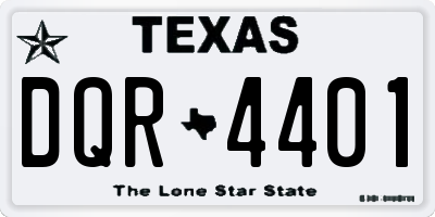 TX license plate DQR4401